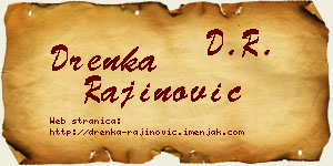 Drenka Rajinović vizit kartica